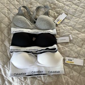Set of 3 Calvin Klein bralettes